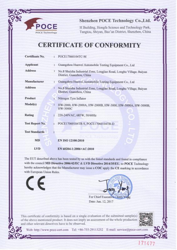 CE - Huawei Automobile Testing Equipment Co., Ltd.