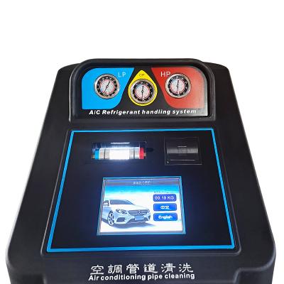 China Pipeline Cleaning  Function Car Refrigerant Recovery Machine 15kg Cylinder Capacity Car AC Service Machine for sale