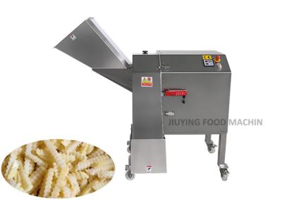 China Adjustable Speed Vegetable Processing Equipment Potato Radish Wave Strip Cutting Machine for sale