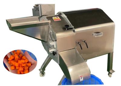 China 1000KG/H Fruit Dicing Machine Kiwi Papaya Cube Chips Cutting Equipment for sale