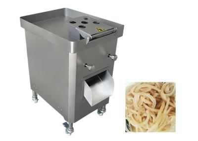 China Electric Pig Skin Cutting Machine Pig Ear Slicer Beef Jerky Strip 2mm Video for sale