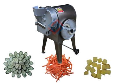 China Máquina de corte vegetal comercial do fruto com 3 grupo de corte da lâmina da forma 3 à venda