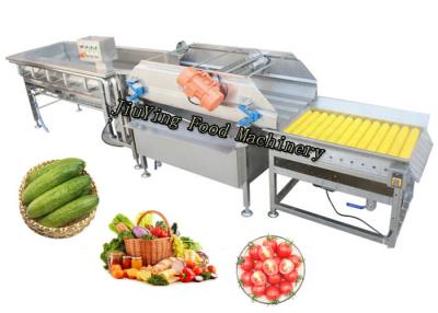 China Automatic Salad Fruit Air Bubble Cleaning Production Line Customized for sale