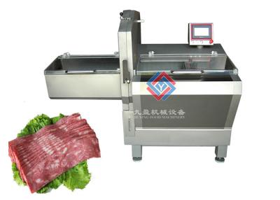 China Automatic Frozen Meat Slicer Machine Stainless Steel Food Hamburger Bun Bacon Ham Slicer for sale