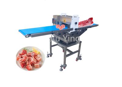 China 1000KG/H Fish Chicken Meat Cutting Machine 50cm Conveyor Bandwidth Fresh Meat Strip Machine for sale