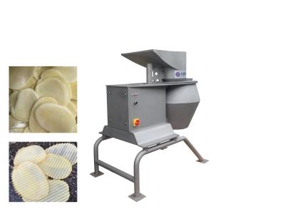 China Multi - Function Carrot Cutting Machine 3T/ Hour Potato Chips Crinkle Cutter Wavy Slicer for sale