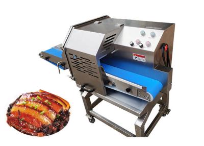 China 500KG/H Industrial Meat Slicer Cooked Chicken Breast Meat Beef Biltong Slicing Machine Cut Dry for sale