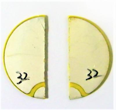 China 25mm Half Moon Piezoelectric Disc 2.2MHZ For Fetal Doppler for sale