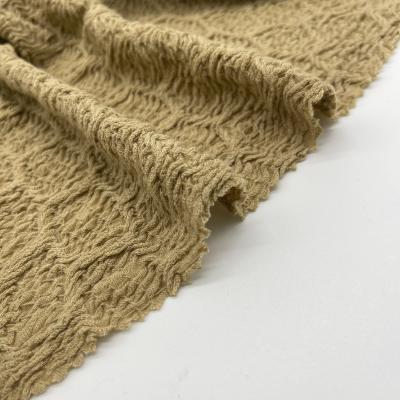 China Tecido de malha de algodão 1000 kg MOQ Porto de Xangai/Ningbo Crepe de favo de mel 97% Poliéster 3% Spandex 175cm 26gsm N07-079 à venda