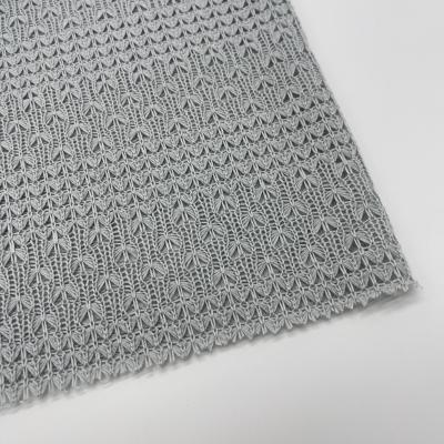 China Medium GSM Knitting Jaquard Lace Stof voor B2B Kopers 100% Polyester 166cm 195gsm N07-081 Te koop