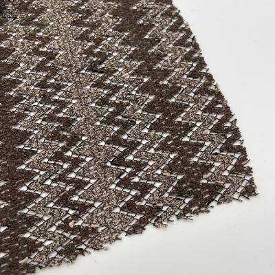 Cina Tessuto a maglia su misura Jacquard 75% poliestere 25% cotone 155cm 220gsm N07-086 in vendita