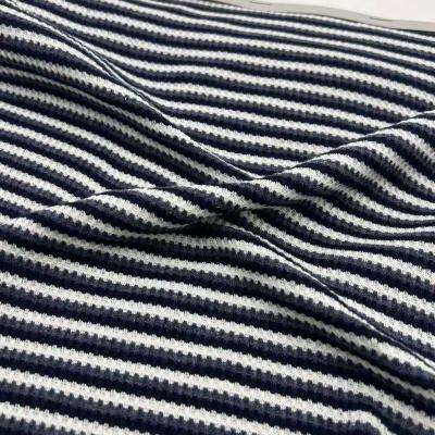 Chine Polyester de coton Jacquard Jersey Tissu tricoté Waffle Matériau textile pour la maison 59%C 37%P 4%SP C14-058 à vendre