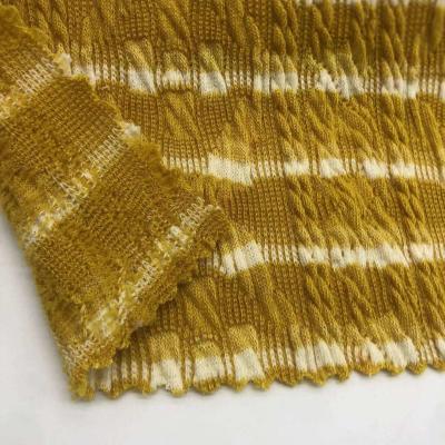 China Assorted Knitting Jacquard Fabric 47%Polyester 51%Cotton 5%Sp 160CM 220GSM C14-YD2455 for sale
