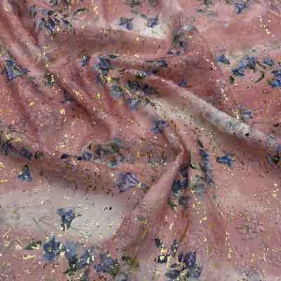 China Low Shrinkage jacquard woven silk Cutting Foiled Printing L02-020-9 for sale