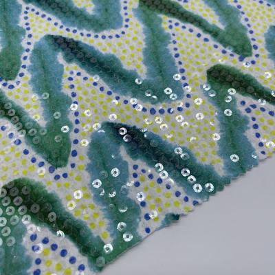 China Various Designs Embroidery Fabric Sequins Embroidery Material M13-004 for sale