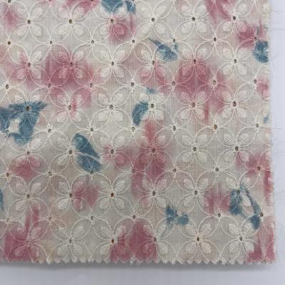 China Artículos de ropa impresa de algodón bordado Materiales de tejido Colores M04-LK010 en venta