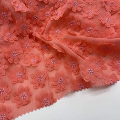 China Materiales de tejido de poliéster bordado de algodón con velo en venta