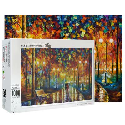 China Custom Artwork Christmas Paper Puzzles Educational 1000 Piece Jigsaw Puzzles For Adults for sale