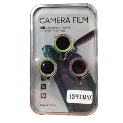China Metal Aluminium Diamond Screen Protector IPhone 12 Pro Back Camera Lens Protector for sale