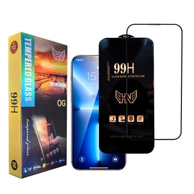 China HN 99H Cell Phone Screen Protector Big Arc Tempered Glass For Iphone 14 Pro Max for sale