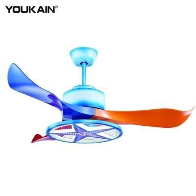 China With 42 Inch Light Home Decoration Kids Room Novelty DC Motor Colorful Ceiling Fan With Led Light With Outdoor for sale