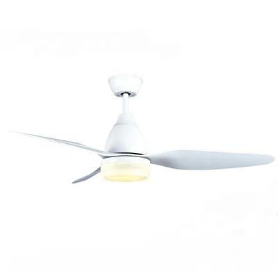 China With Light Home Appliance DC Ceiling Fan Matt White LED Remote Control Acrylic Shade Decorating Ceiling Fan for sale