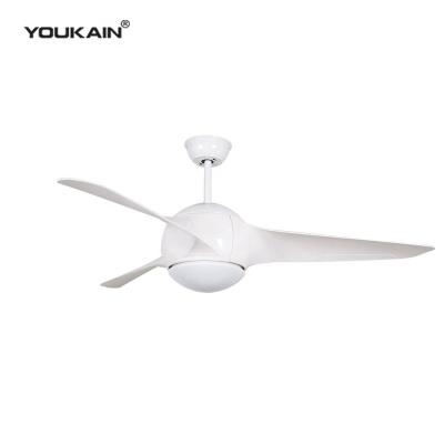 China With light modern simple solar lighting ceiling fan air cooling ac/dc 54 inch decorative ceiling fan with led light for sale