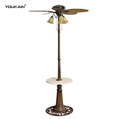 China Outdoor Cool Air Ceiling Fan With Stand Light European Waterproof Cool Fan Floor Outdoor Patio Courtyard Style Outdoor Ceiling Fan With Light for sale