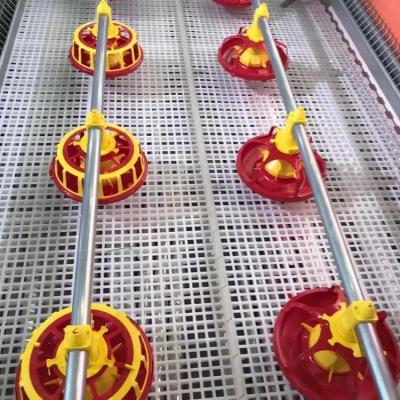 China 750w Poultry Farm Equipment Broiler Feeding Equipment 4 pan/3m 3 pan/3m for sale