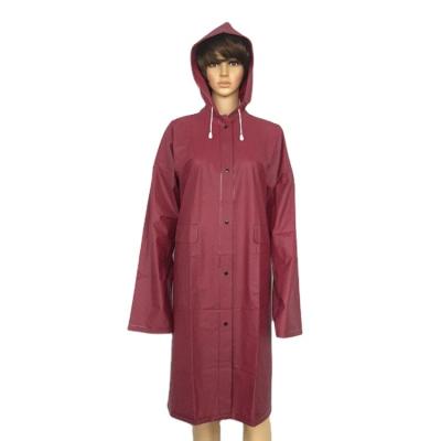 China Multiapplication Adults Rain Coats Breathable Soft Touching Drawstring PVC for sale