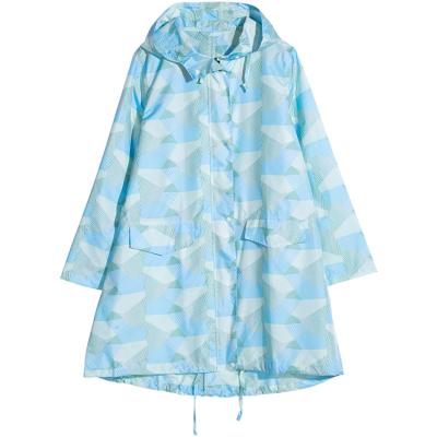 China BSCI Approved Long Raincoat Womens Waterproof Polyester Material for sale