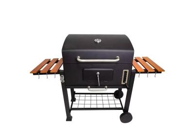 China Foldable Freestanding Charcoal Grills Portable Barbecue Side Tables Smoker 79.4 Lbs for sale