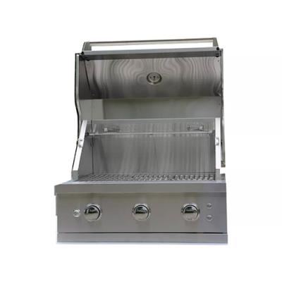 China 28 Inch Stainless Steel Gas Barbeque Grill For Home 3 Burner Bbq Built In 12000 BTU for sale