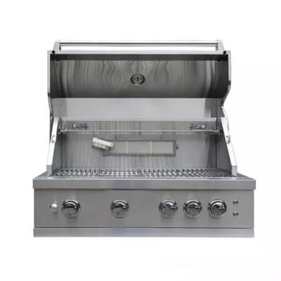 China Mobile Barbeque Gas Grills With Flat Top Combo 3 Burner Commercial 36 Inch for sale