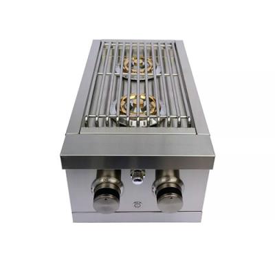 China Outdoor Propane Gas Barbeque Grill Backyard Commercial Natural Gas Double Side Burner for sale