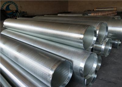 China High Mechanical Strength Water Wire Screen , SS 304 / 316L V Wire Screen Pipe for sale