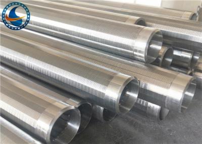 China High Rigidity Wedge Wire Screen Pipe , 316L Stainless Steel Mesh Tube OD 35mm for sale