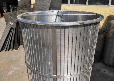 China SUS 316L Johnson Wedge Wire Trommel Drum Screen For Animal Manure Treatment for sale