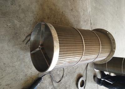 China Industrial Rotary Screen Drum , Welded Wedge Wire Cylinder Screen for sale