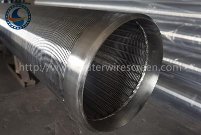 China Tubulação de aço inoxidável da tela de fio da cunha de Od168mm com entalhe de 1.0mm à venda