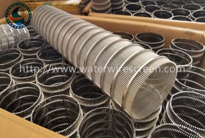 China Sus304 Profile 80mm OD V Wire Screen Filter Screw Press Baskets for sale