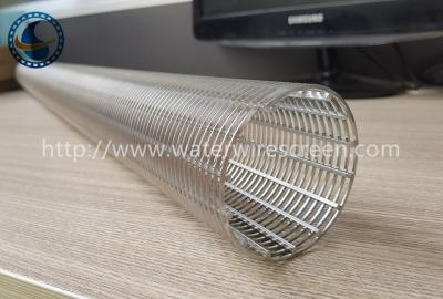 China Ss304 Pure Round Winding 2mm Slot Wedge Wire Screen Tube Solid Liquid Separation for sale