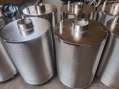 China Filtro cilíndrico entalhado 316l da cesta do filtro do fio da cunha de aço inoxidável à venda