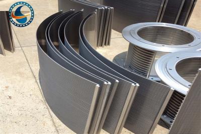 China filtro de tela curvado de aço inoxidável do fio da cunha do comprimento de 4000mm à venda
