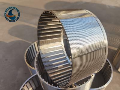 China 300um Slot Wedge Wire Screen Pipe Stainless Steel 304 Drum Shaped for sale