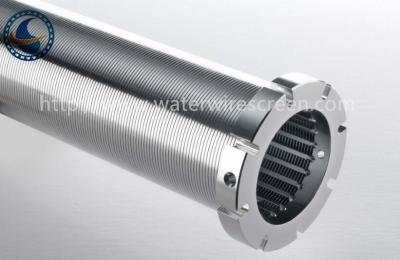 China Geschlungene Art Wasser-Brunnenfilter-Rohr des Keil-Draht-SS 304 zu verkaufen