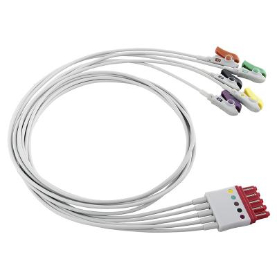 Chine P-hilips M1978A M1976A 989803125881 ECG Leadwires 6 Lead Cable Lead wire IEC Clip MP 40 IntelliVue M1167A HeartStart MRx à vendre