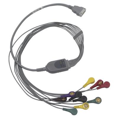 Китай Кнопка IEC кабеля машины Holter 3ft ECG кабеля электронного провода BENEWARE прямая продается