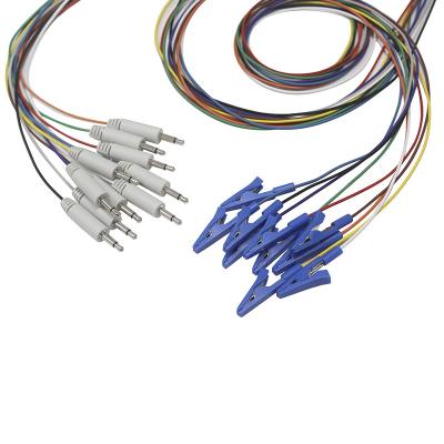 China 3.5 Mono Plug Grabber EEG Cap Electrodes Plated gold EEG EMS EMG Leadwires Electrode à venda