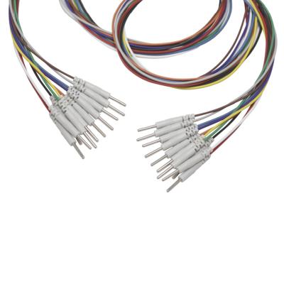 China 3,5 mono grabber da tomada ao elétrodo chapeado elétrodos dos Leadwires do EMS do EEG do níquel do tampão do EEG do pino de 2.0mm à venda